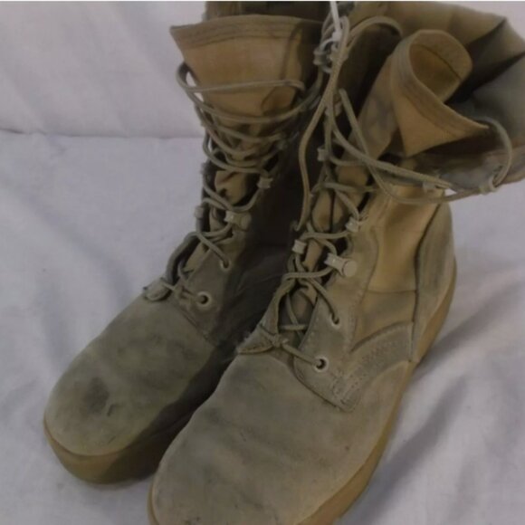 7.5 HOT WEATHER VENTED DESERT TAN MILITARY COMBAT BOOTS VIBRAM SOLES AF 100115
